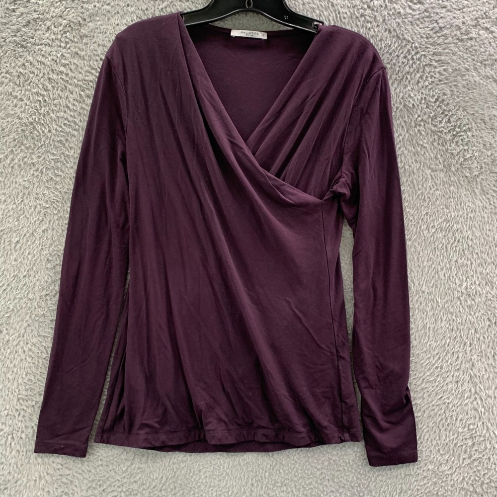 MM LAFLEUR Blouse Womens Medium Top Purple*